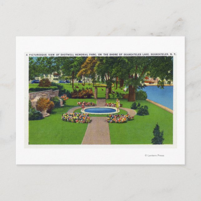 Shotwell Memorial Park Scene by the Lake Shore Postcard (Front)