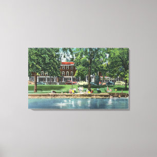 Shotwell Park and Sherwood Inn Scene Canvas Print
