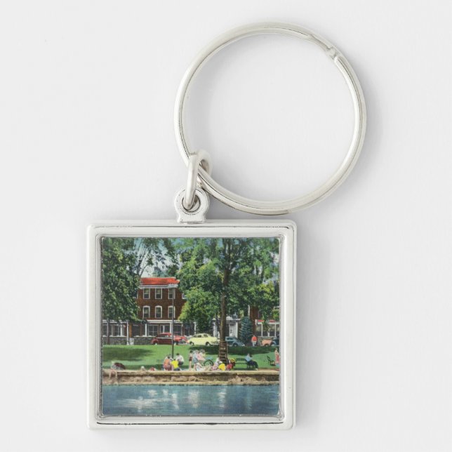 Shotwell Park and Sherwood Inn Scene Key Ring (Front)