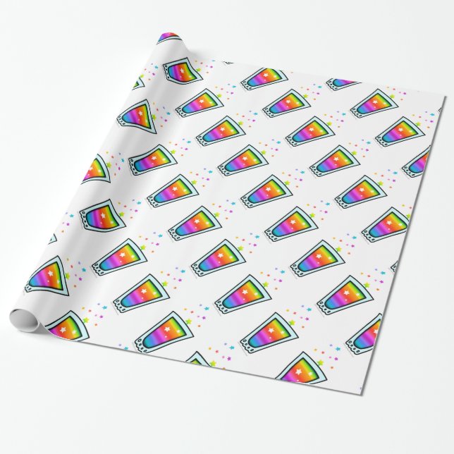 Shotz! Rainbow Shot Glass WRAPPING PAPER (Unrolled)