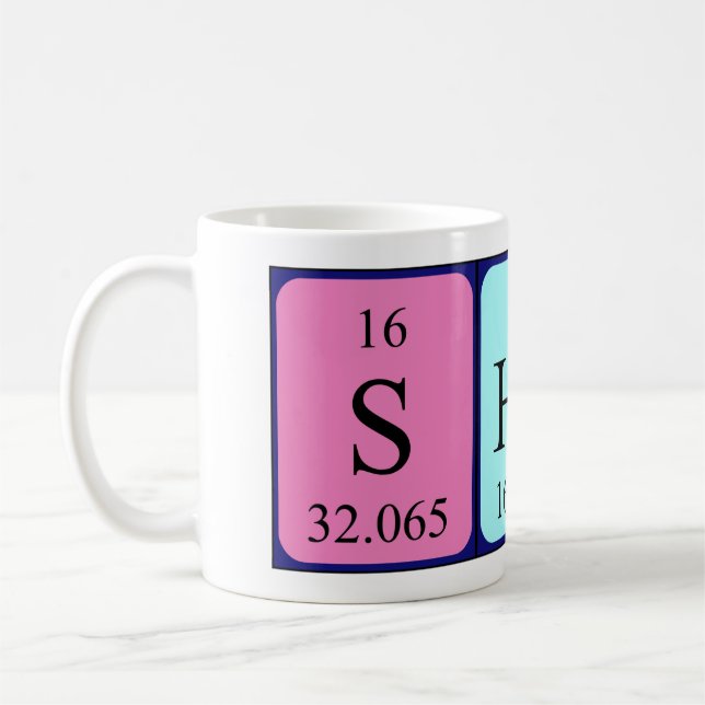 Shou periodic table name mug (Left)