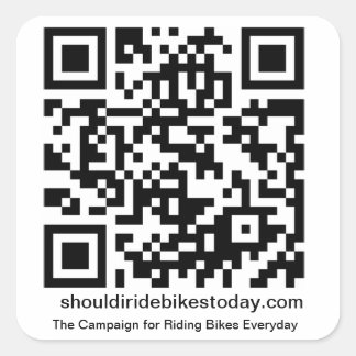 Should I Ride Bikes Today Square Sticker