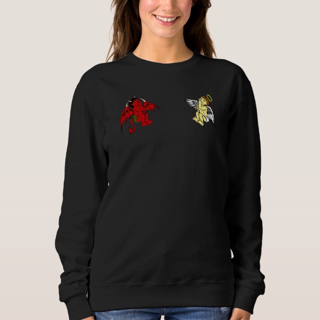 Shoulder Angel Devil Conscience Temptation Inner C Sweatshirt (Front)