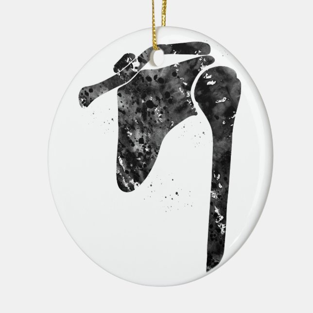 Shoulder Bones Ceramic Tree Decoration (Left)