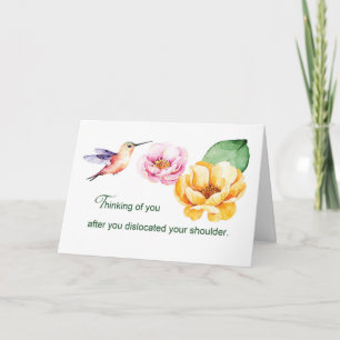 Shoulder Dislocation Thinking of You Flowers  Card