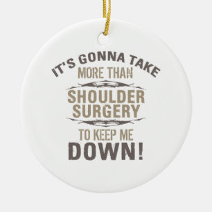 Shoulder Surgery Humour Ceramic Tree Decoration