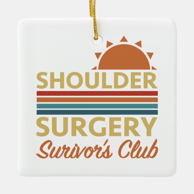 Shoulder Surgery Recovery Humour Ceramic Ornament (Front)