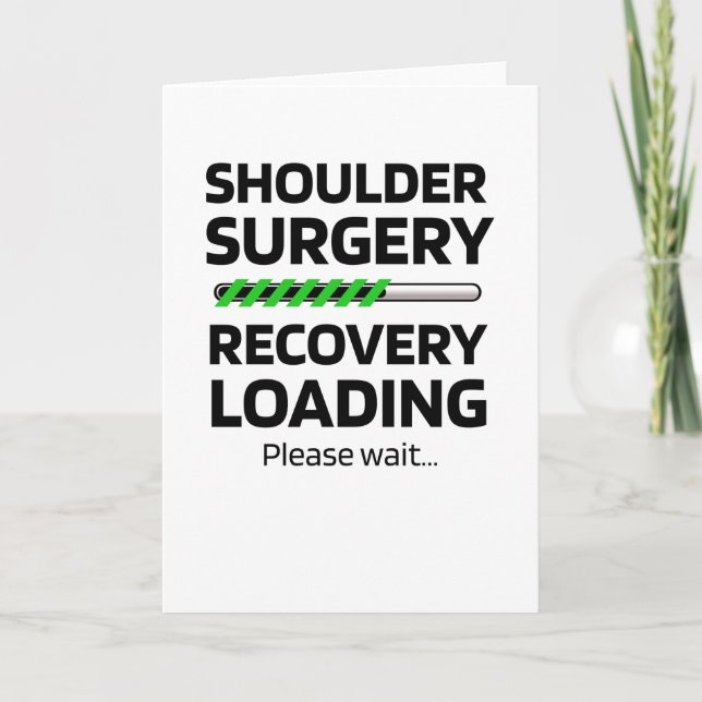 Shoulder Surgery Recovery | Shoulder Replacement Card (Front)