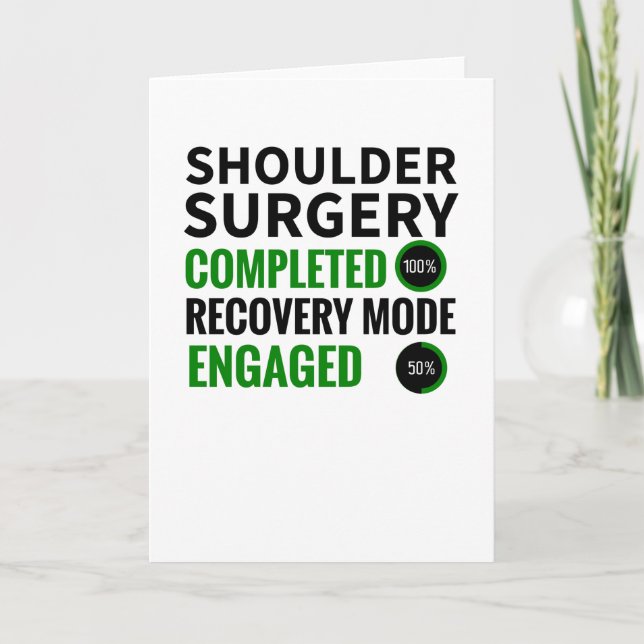 Shoulder Surgery Recovery | Shoulder Replacement Card (Front)