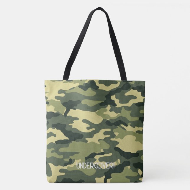 Shoulder Tote Bag - Green Camouflage (Front)