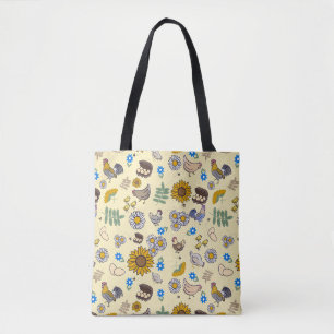Shoulder Tote Bag in Backyard Chicken Coop