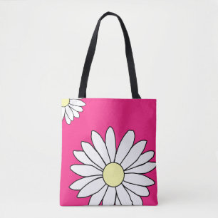Shoulder Tote Bag - Summer Daisy Pink