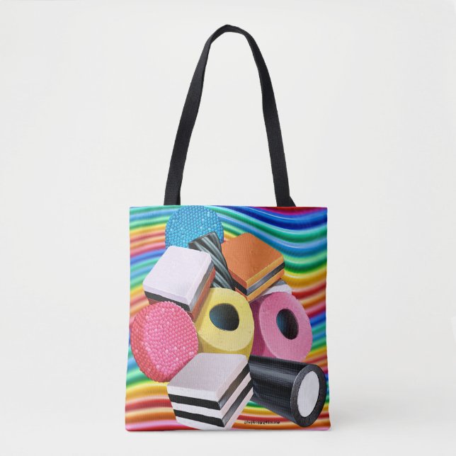 Shoulder Tote. Candy Allsorts cascade Tote Bag (Front)