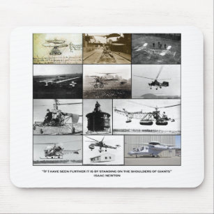Shoulders of giants Helicopter Mouse Mat