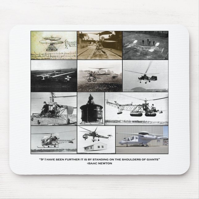 Shoulders of giants Helicopter Mouse Mat (Front)