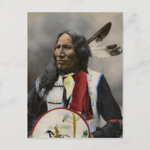 Shout At Oglala Sioux 1899 Indian Vintage Postcard