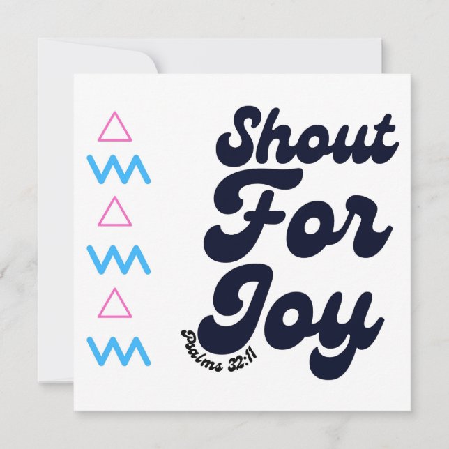Shout For Joy Christian Celebration Baptism Card (Front)
