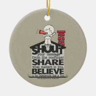 Shout from the Rooftops Ceramic Tree Decoration