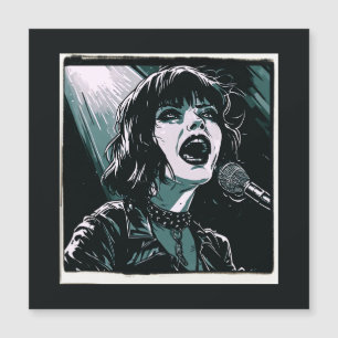 Shout It Out Loud Punk Rocker Retro Vintage Teal