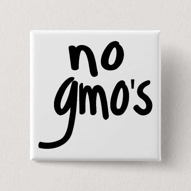 Shout No GMO's Protect our Food 15 Cm Square Badge (Front)