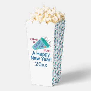 Shout Out for a Happy New Year Popcorn Favour Box