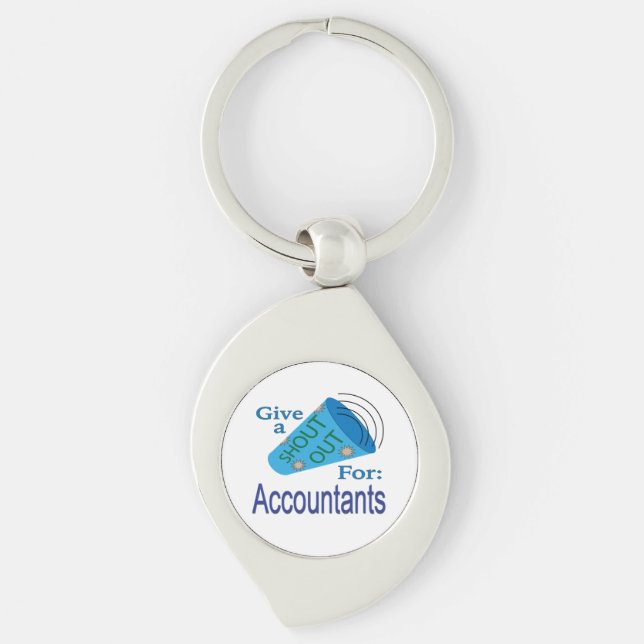 Shout Out for Accountants Key Ring (Front)