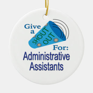 Shout Out for Administrative Assistants Ceramic Tree Decoration