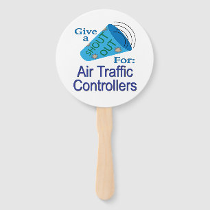 Shout Out for Air Traffic Controllers Hand Fan