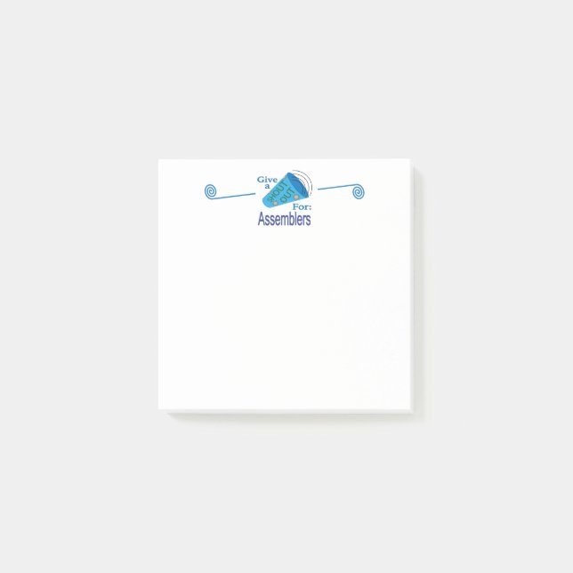 Shout Out for Assemblers Post-it Notes (Front)