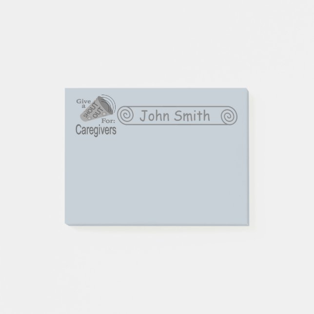 Shout Out for Caregivers 4x3 Post-it Notes (Front)