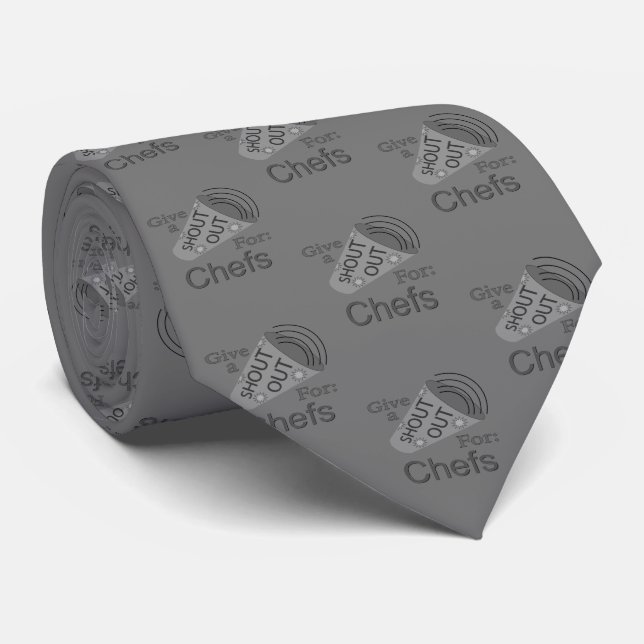 Shout Out for Chefs Neck Tie (Rolled)