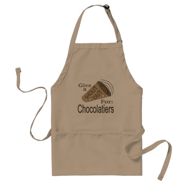 Shout Out for Chocolatiers Adult Apron (Front)