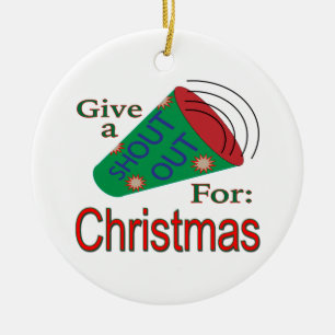 Shout Out for Christmas Ceramic Tree Decoration