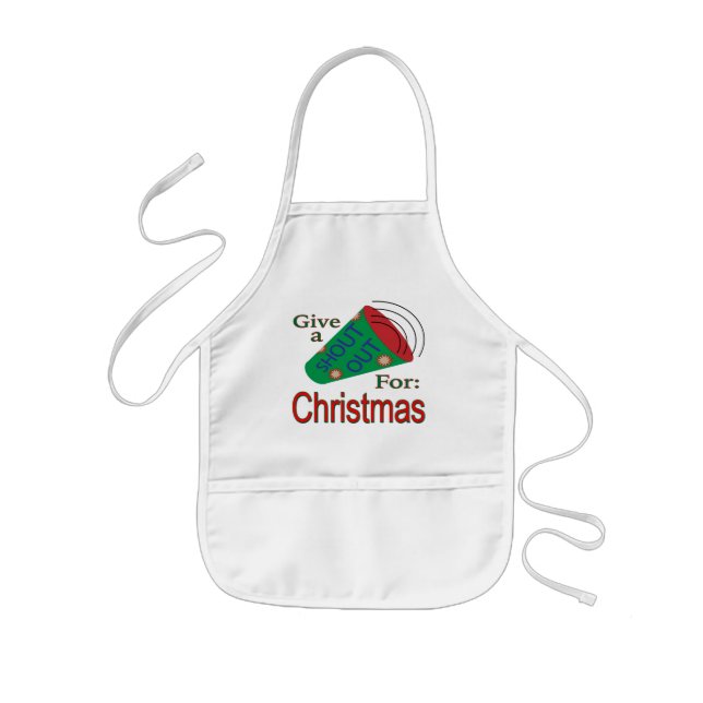 Shout Out for Christmas Kids Apron (Front)