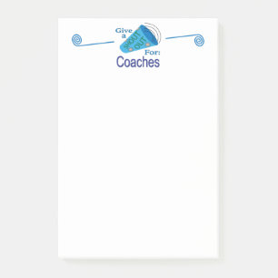 Shout Out for Coaches Post-it Notes