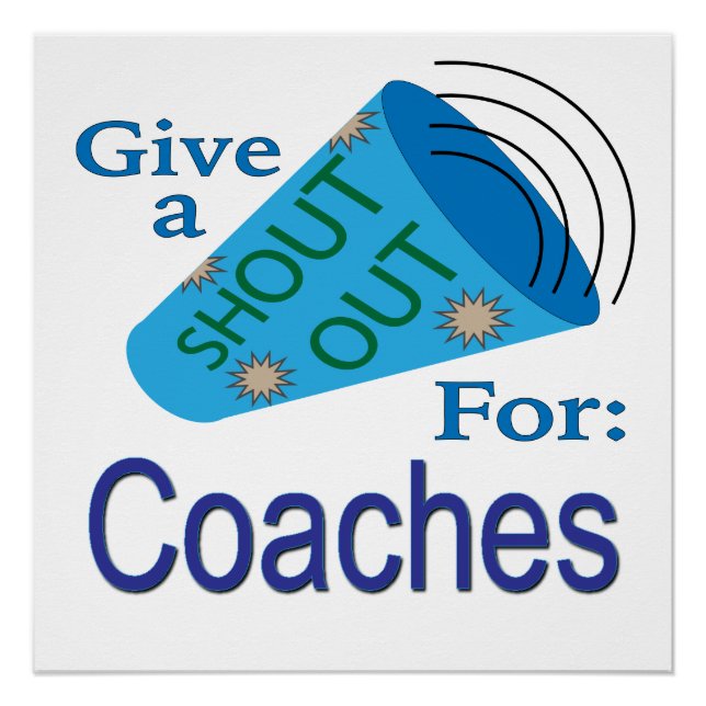 Shout Out for Coaches Poster (Front)