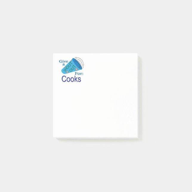Shout Out for Cooks Post-it Notes (Front)