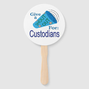 Shout Out for Custodians Hand Fan