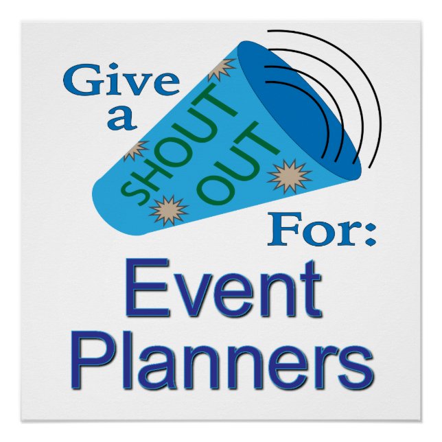 Shout Out for Event Planners Poster (Front)