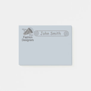 Shout Out for Fashion Designers 4x3 Post-it Notes