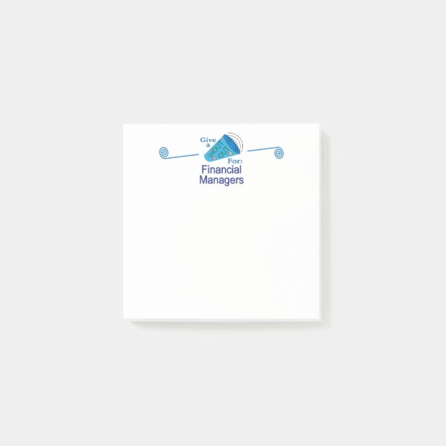 Shout Out for Financial Managers Post-it Notes (Front)