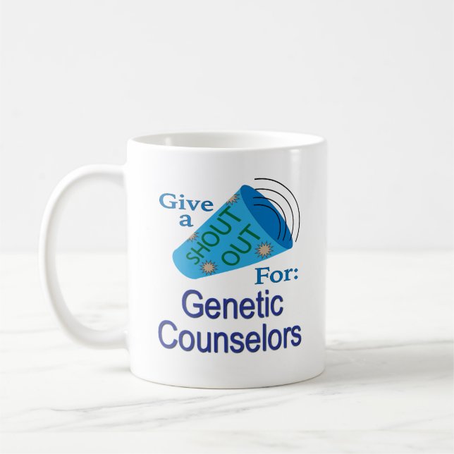 Shout Out for Genetic Counsellors Coffee Mug (Left)