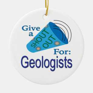 Shout Out for Geologists Ceramic Tree Decoration