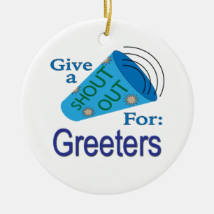 Shout Out for Greeters Ceramic Tree Decoration