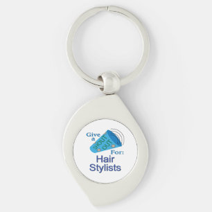 Shout Out for Hair Stylists Key Ring