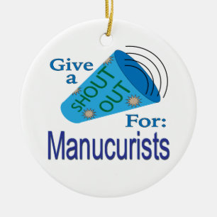 Shout Out for Manicurists Ceramic Tree Decoration