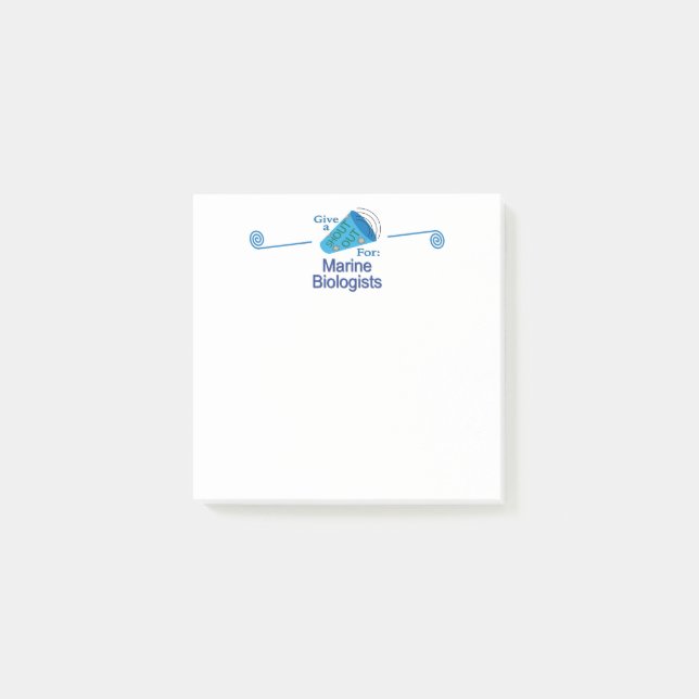 Shout Out for Marine Biologists Post-it Notes (Front)