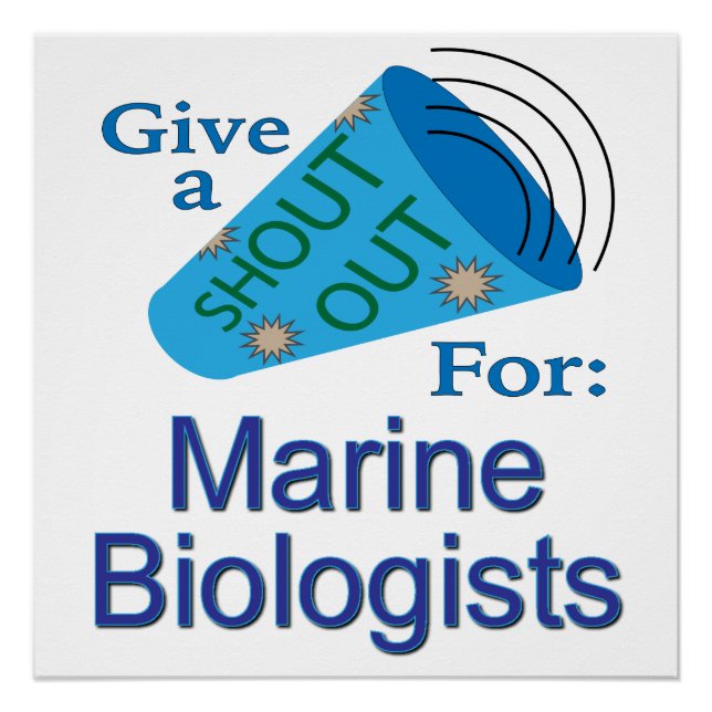 Shout Out for Marine Biologists Poster (Front)