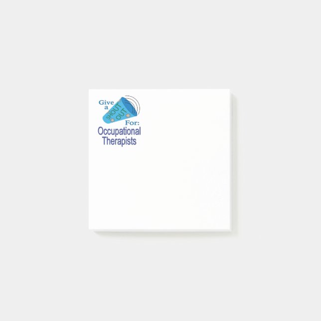 Shout Out for Occupational Therapists Post-it Notes (Front)