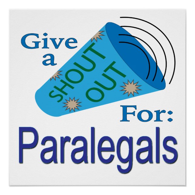 Shout Out for Paralegals Poster (Front)